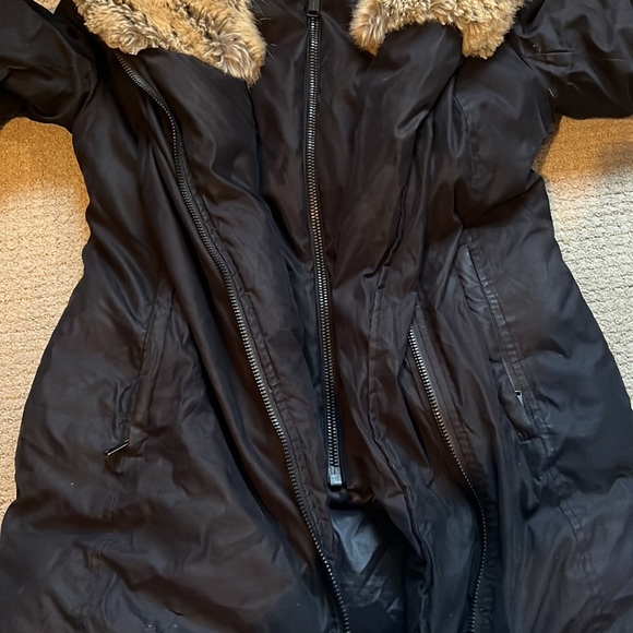 Babaton Harrison faux-fur parka in Navy blue , size S - Picture 6 of 8